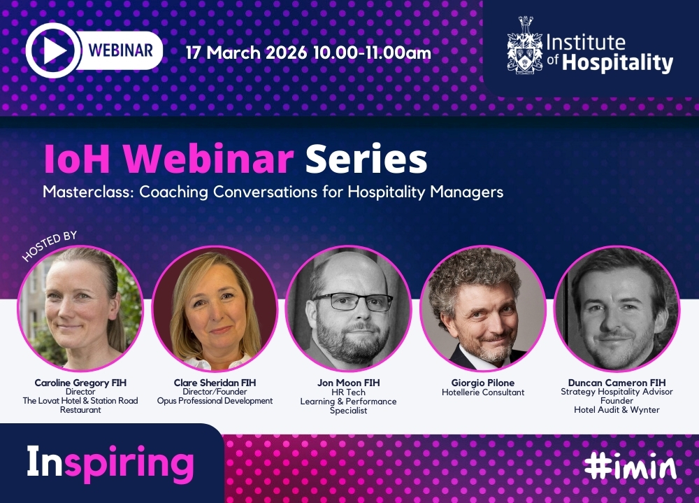 Masterclass: Coaching Conversations for Hospitality Managers | Institute of Hospitality Masterclass: Coaching Conversations for Hospitality Managers | Institute of Hospitality