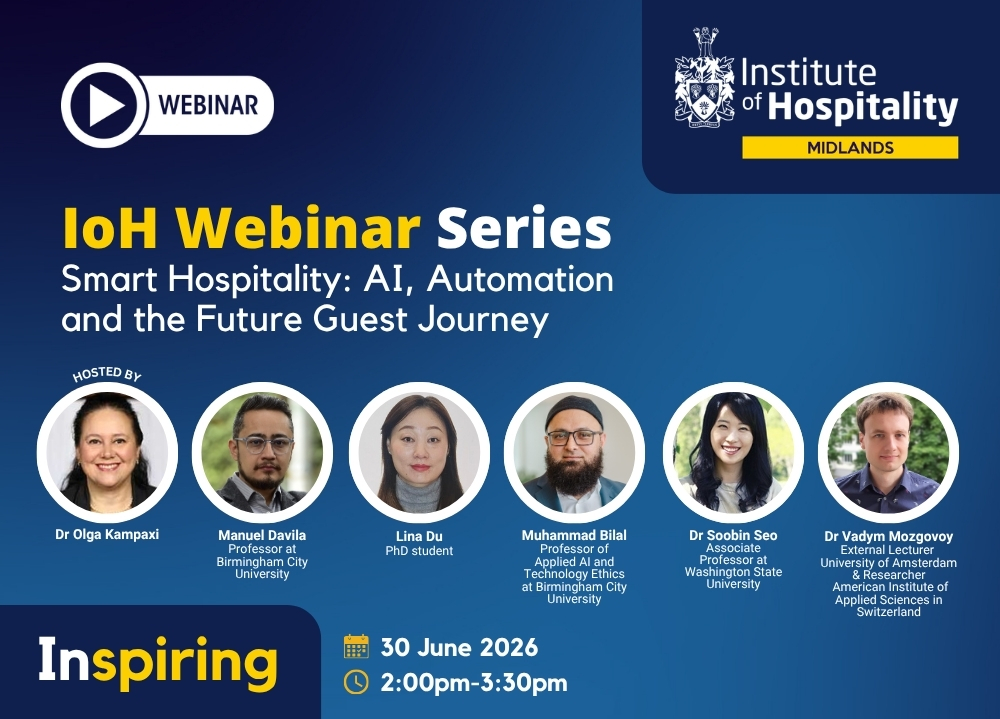 IoH Midlands Webinar: AI, Automation and the Future Guest Journey | Institute of Hospitality IoH Midlands Webinar: AI, Automation and the Future Guest Journey | Institute of Hospitality